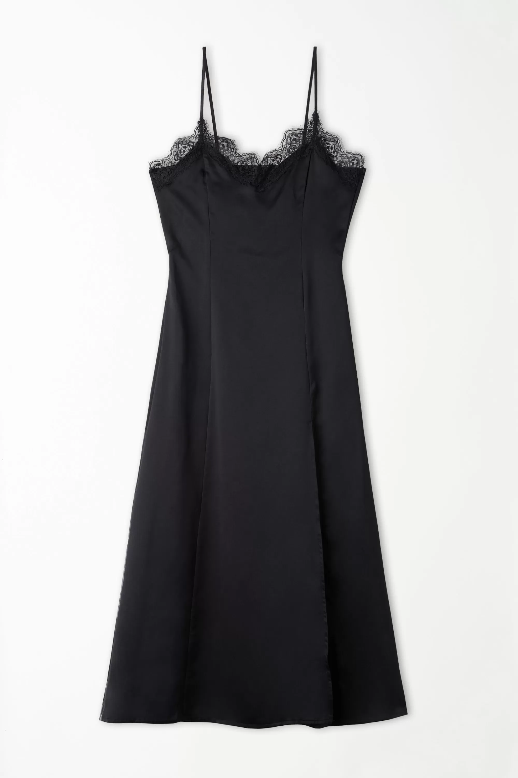 Best Sale Vestito Midi Spalline Sottili In Raso E Pizzo - Vestiti E Tute - Donna | Vestiti e Tute